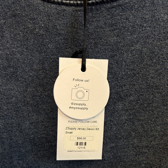 Z Supply Blue Ruffle Sleeve Mini Dress - Picture 4 of 4